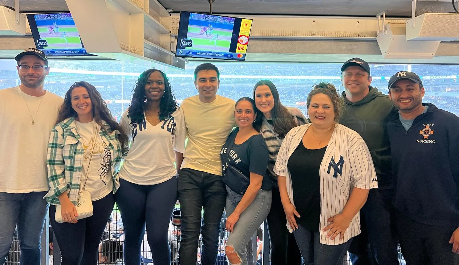 SJH EM residents at Yankee Stadium