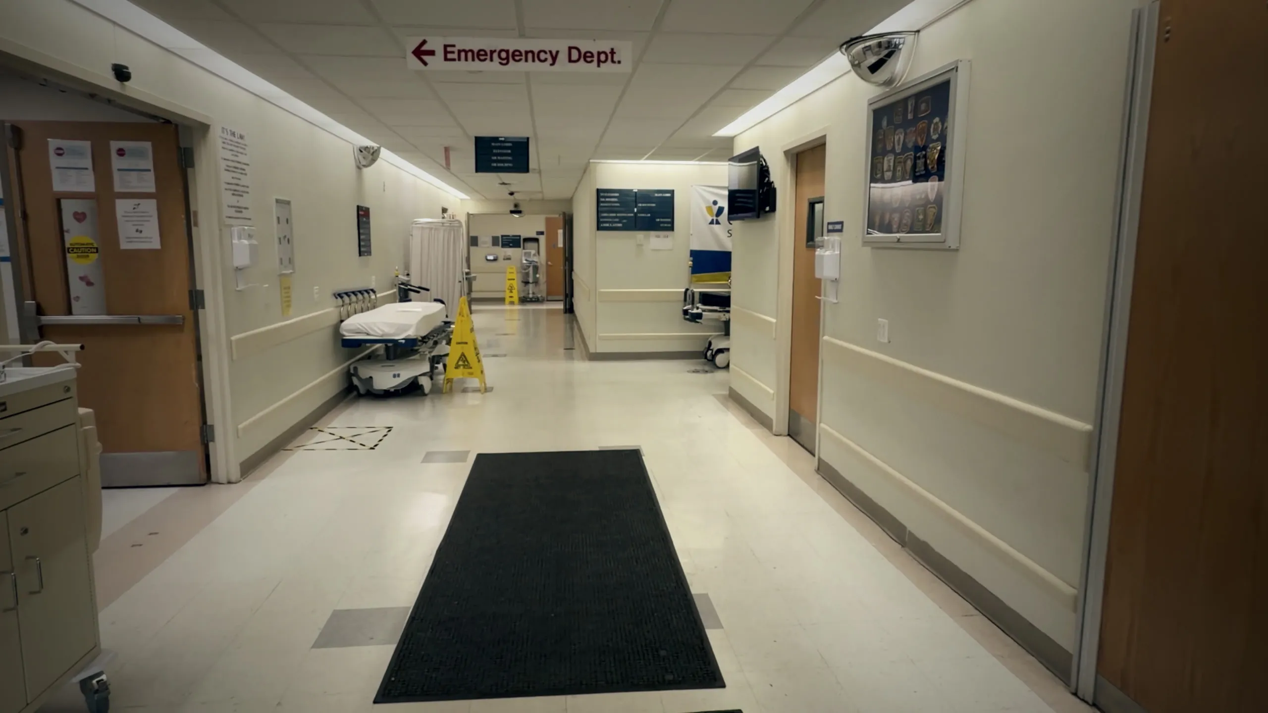 The emergency department at the start of a shift